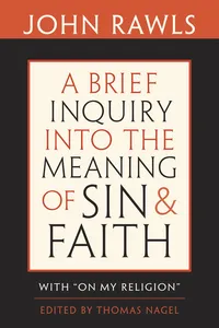A Brief Inquiry into the Meaning of Sin and Faith_cover