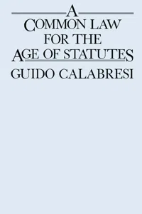 A Common Law for the Age of Statutes_cover