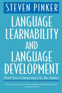 Language Learnability and Language Development_cover