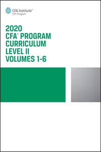 CFA Program Curriculum 2020 Level II Volumes 1-6 Box Set_cover