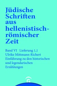 Einführung zu den Jüdischen Schriften aus hellenistisch-römischer Zeit, Faszikel 1: Historische und legendarische Erzählungen_cover