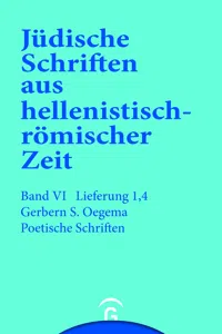 Einführung zu den Jüdischen Schriften aus hellenistisch-römischer Zeit, Faszikel 4: Poetische Schriften_cover