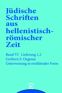 Einführung zu den Jüdischen Schriften aus hellenistisch-römischer Zeit, Faszikel 2: Unterweisung in erzählender Form_cover