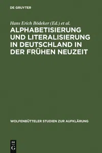 Alphabetisierung und Literalisierung in Deutschland in der Frühen Neuzeit_cover