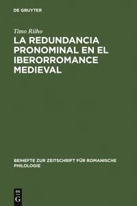 La redundancia pronominal en el iberorromance medieval_cover