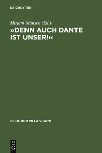 »Denn auch Dante ist unser!«_cover