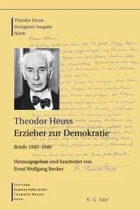 Theodor Heuss, Erzieher zur Demokratie_cover