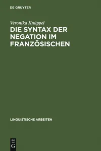 Die Syntax der Negation im Französischen_cover