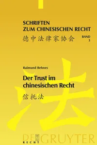 Der Trust im chinesischen Recht_cover