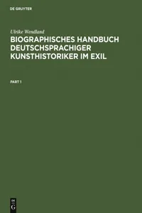 Biographisches Handbuch deutschsprachiger Kunsthistoriker im Exil_cover