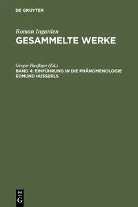 Einführung in die Phänomenologie Edmund Husserls_cover