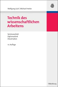 Technik des wissenschaftlichen Arbeitens_cover