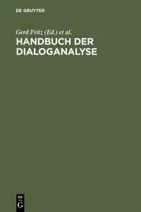 Handbuch der Dialoganalyse_cover