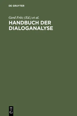 Handbuch der Dialoganalyse