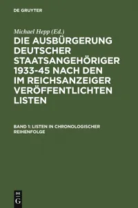 Listen in chronologischer Reihenfolge_cover