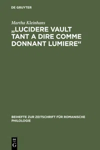 "Lucidere vault tant a dire comme donnant lumiere"_cover