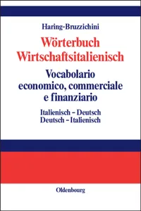 Wörterbuch Wirtschaftsitalienisch Vocabulario economico, commerciale e finanziario_cover