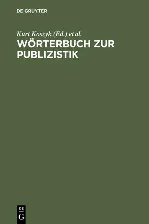 Wörterbuch zur Publizistik