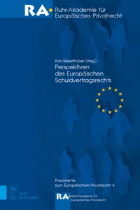 Perspektiven des Europäischen Schuldvertragsrechts_cover