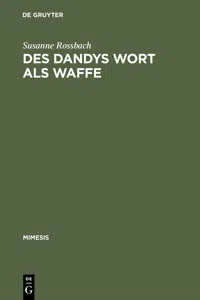 Des Dandys Wort als Waffe_cover