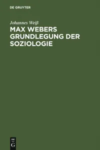 Max Webers Grundlegung der Soziologie_cover