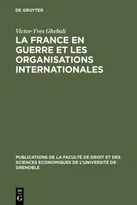 La France en guerre et les organisations internationales_cover