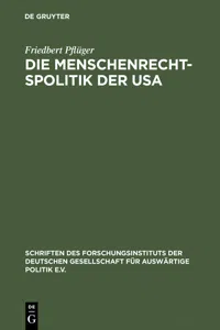 Die Menschenrechtspolitik der USA_cover