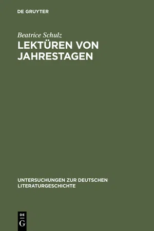 Lektüren von Jahrestagen