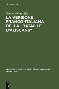 La versione franco-italiana della "Bataille d'Aliscans"_cover