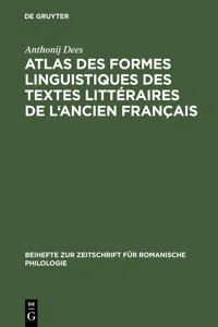 Atlas des formes linguistiques des textes littéraires de l'ancien français_cover