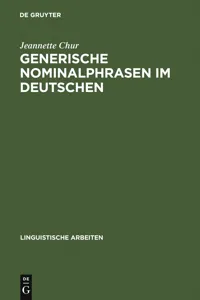 Generische Nominalphrasen im Deutschen_cover