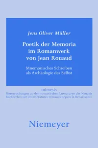 Poetik der Memoria im Romanwerk von Jean Rouaud_cover