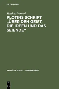 Plotins Schrift "Über den Geist, die Ideen und das Seiende"_cover