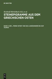 Der " Ferne Osten" und das Landesinnere bis zum Tauros_cover