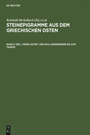 Der " Ferne Osten" und das Landesinnere bis zum Tauros