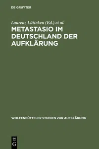 Metastasio im Deutschland der Aufklärung_cover