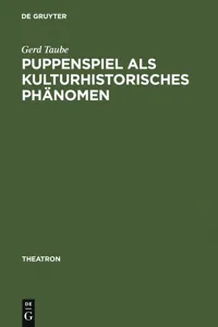 Puppenspiel als kulturhistorisches Phänomen_cover