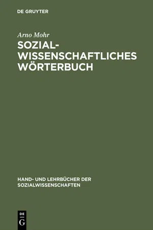 Sozialwissenschaftliches Wörterbuch