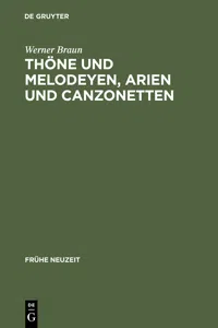 Thöne und Melodeyen, Arien und Canzonetten_cover