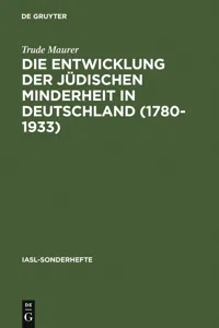 Die Entwicklung der jüdischen Minderheit in Deutschland_cover