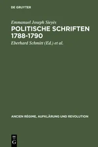 Politische Schriften 1788–1790_cover