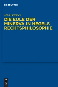 Die Eule der Minerva in Hegels Rechtsphilosophie_cover