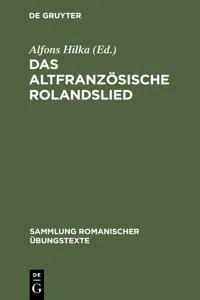 Das altfranzösische Rolandslied_cover