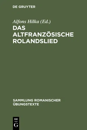 Das altfranzösische Rolandslied