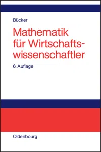 Mathematik für Wirtschaftswissenschaftler_cover