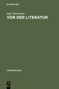 Vor der Literatur_cover