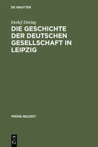 Die Geschichte der Deutschen Gesellschaft in Leipzig_cover