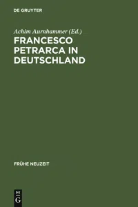 Francesco Petrarca in Deutschland_cover