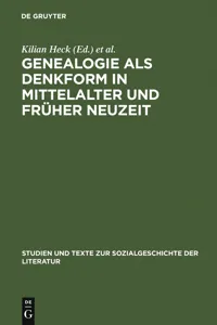 Genealogie als Denkform in Mittelalter und Früher Neuzeit_cover