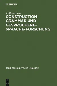 Construction Grammar und Gesprochene-Sprache-Forschung_cover